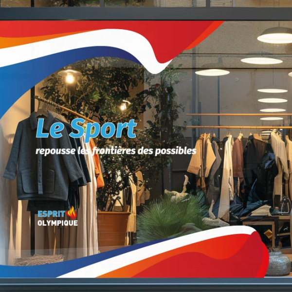 Adhésif décoration vitrine jo2024