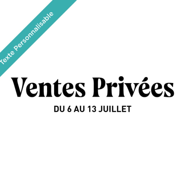 Sticker vitrine ventes privées perso
