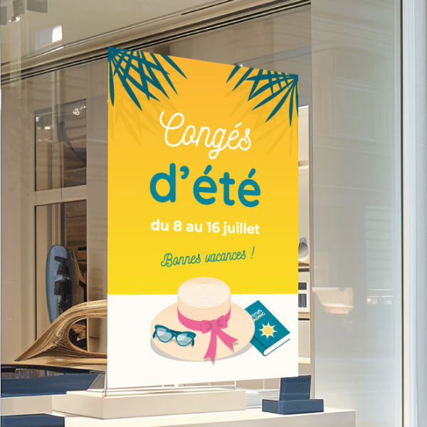 Affiche personnalisable congés d'été