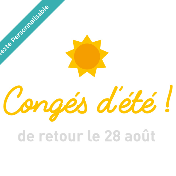 Adhésif vitrine fermeture congés d'été