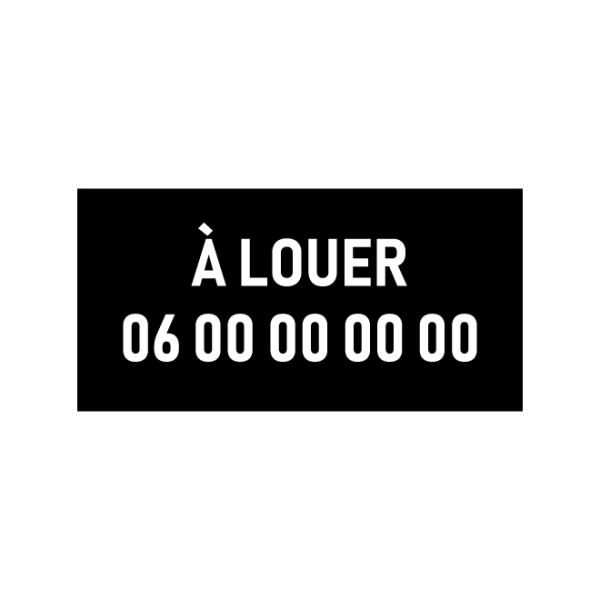 Adhésif immobilier à louer personnalisable