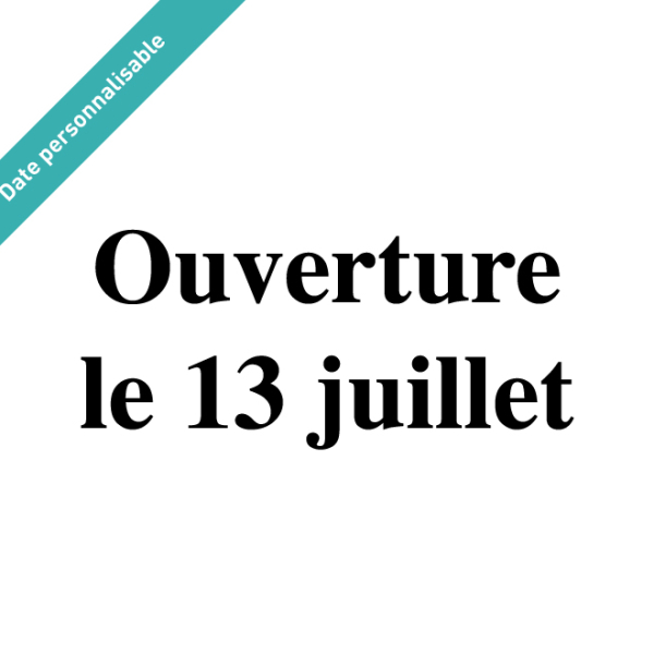 Sticker Ouverture date personnalisable
