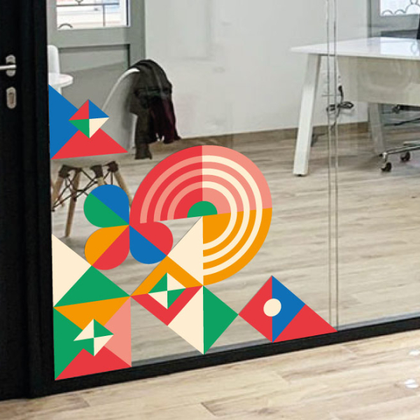 Stickers d'angle formes colorées
