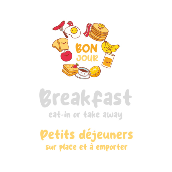 Sticker vitrine Bonjour Breakfast