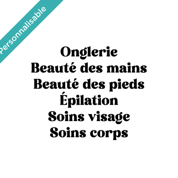 Sticker texte personnalisable institut