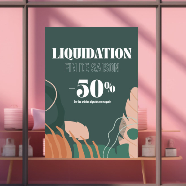 Affiche Liquidation fin de saison
