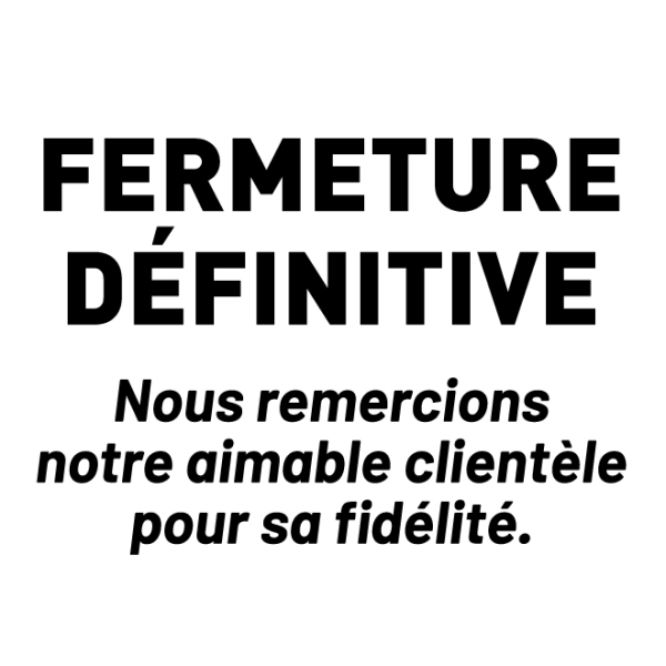 Lettrage adhésif Fermeture Définitive