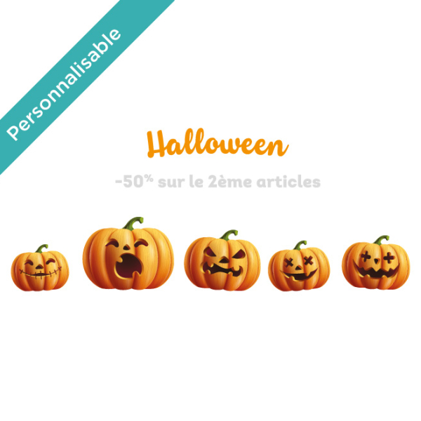 Stickers Halloween perso Citrouilles