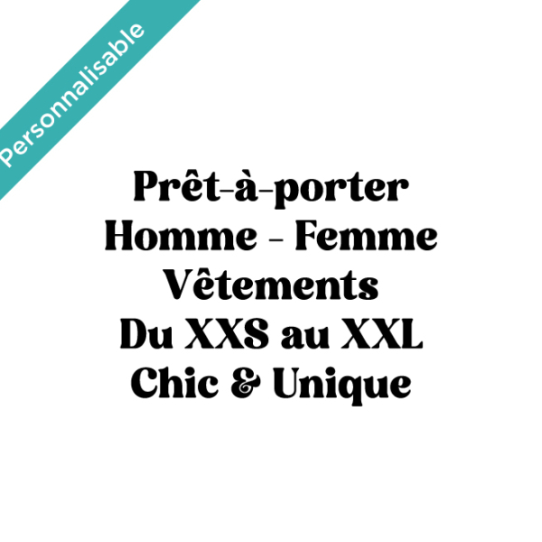 Sticker texte personnalisable prêt-à-porter
