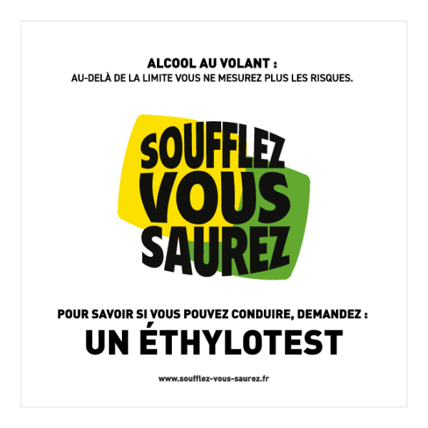 Sticker Soufflez Vous Saurez Éthylotest