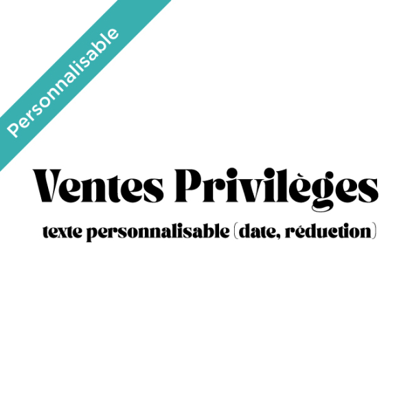 Sticker Ventes privilèges personnalisable