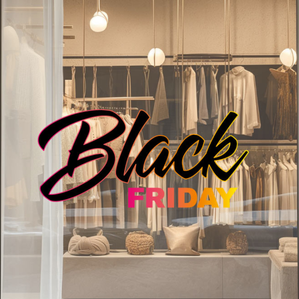 Adhésif vitrine Black Friday coloré