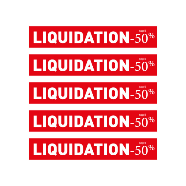Lot de 5 affiches LIQUIDATION