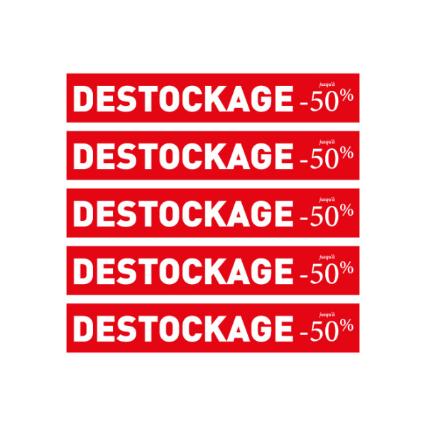 Lot de 5 affiches DESTOCKAGE