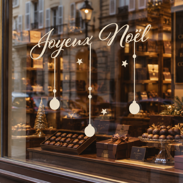 stickers noel élégants chocolaterie