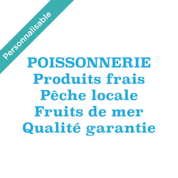 Adhésif vitrine perso poissonnerie