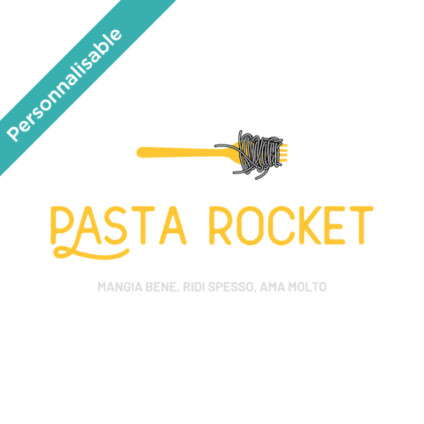 Sticker personnalisable spaghettis