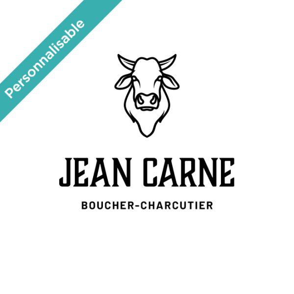 Sticker logo vache personnalisable