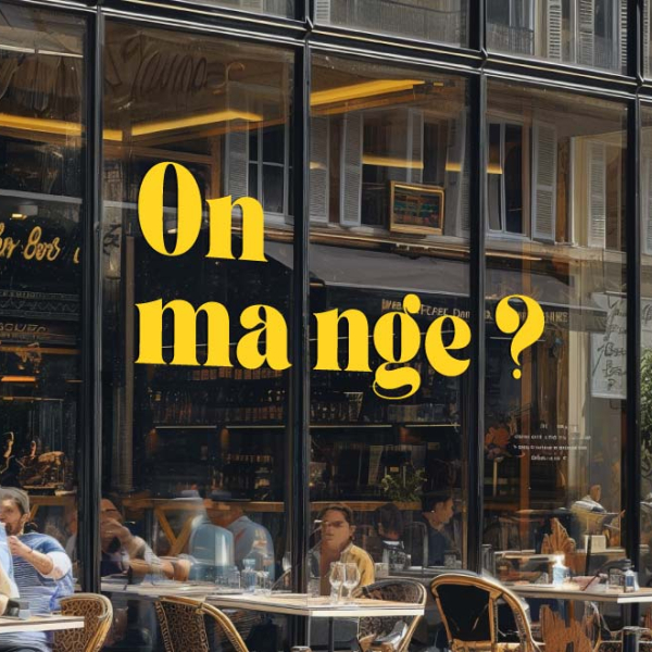 Adhésif vitrine On mange