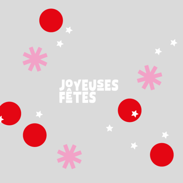Décoration sticker Joyeuses Fêtes moderne