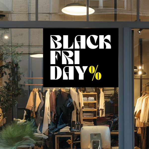 Sticker vitrine Black Friday magasin