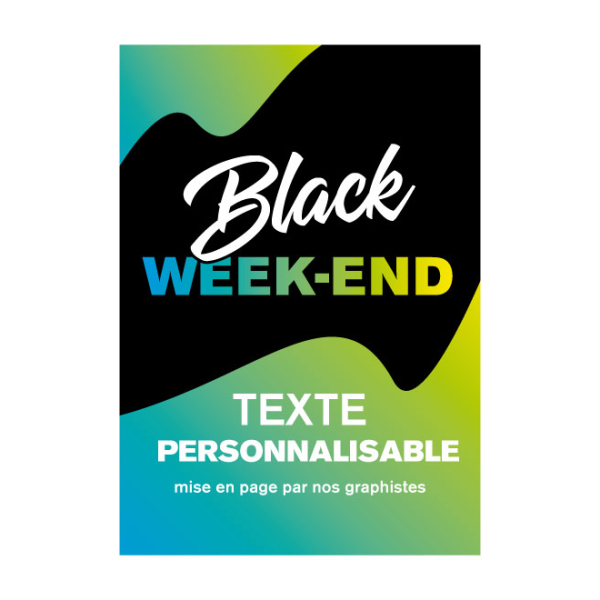 Affiche Black Week-end Personnalisable