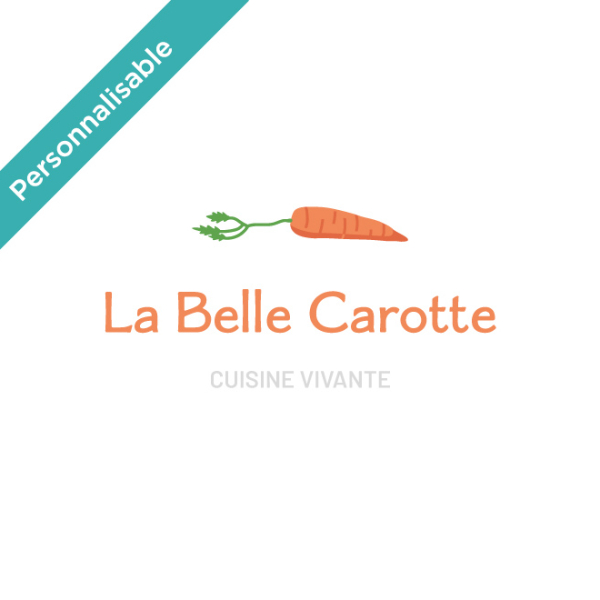 Sticker restaurant carotte personnalisable