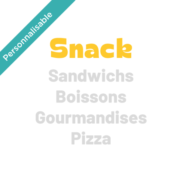 Sticker snack personnalisable