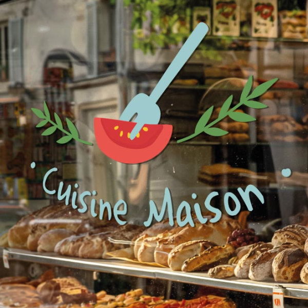 Adhésif vitrine Cuisine Maison