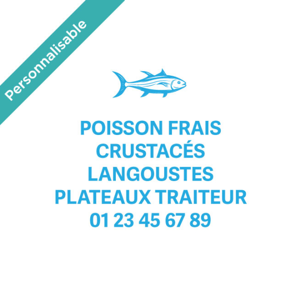 Sticker personnalisable poissonnerie