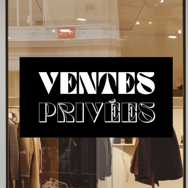 Sticker magasin ventes privées