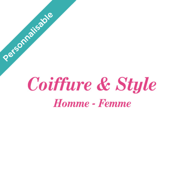 Adhésif salon de coiffure personnalisable