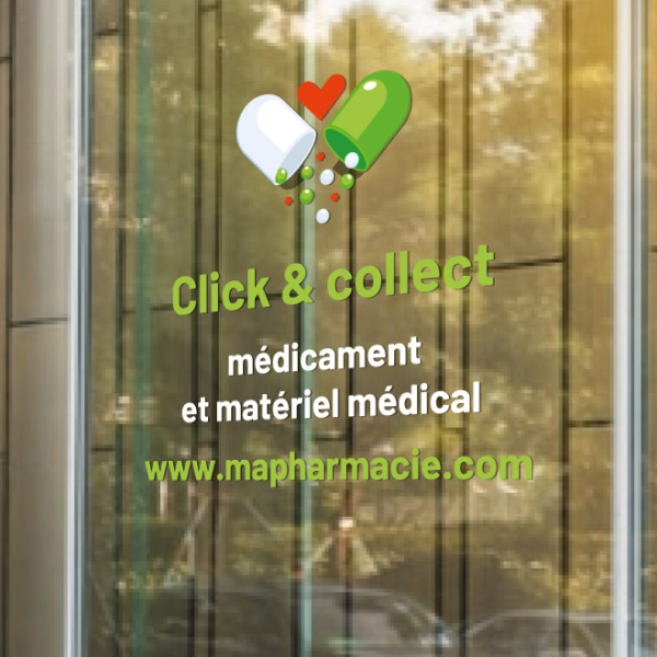 Sticker Click and Collect pharmacie