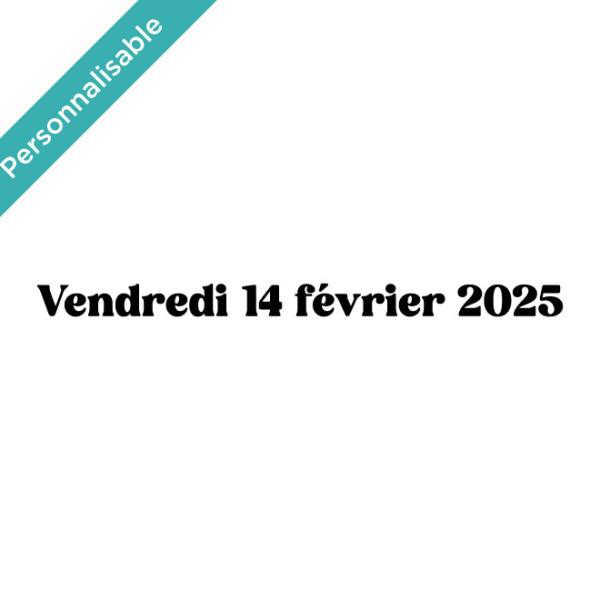 Sticker date personnalisable saint-valentin