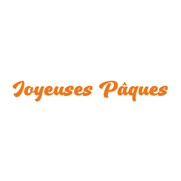 Lettrage adhésif Joyeuses Pâques