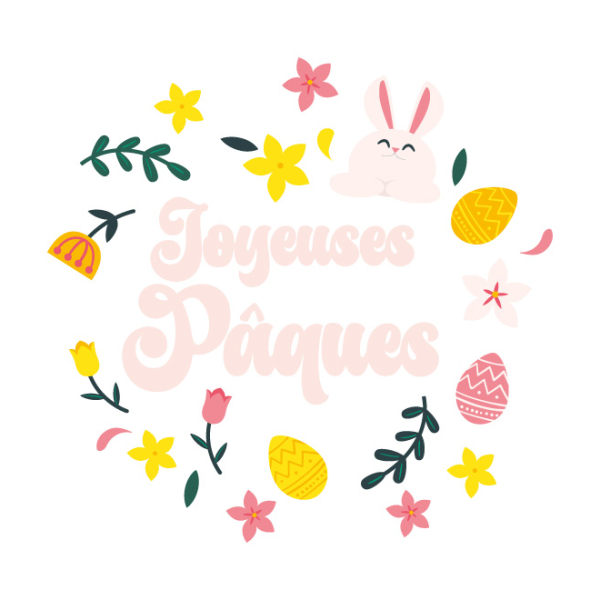 Sticker printanier pour pâques