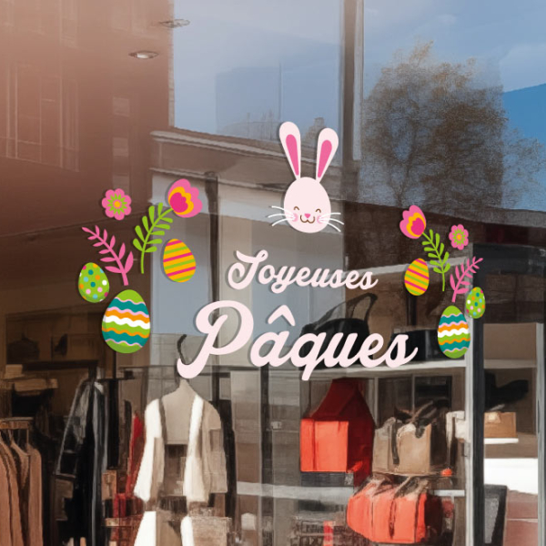 Sticker printanier Joyeuses Pâques