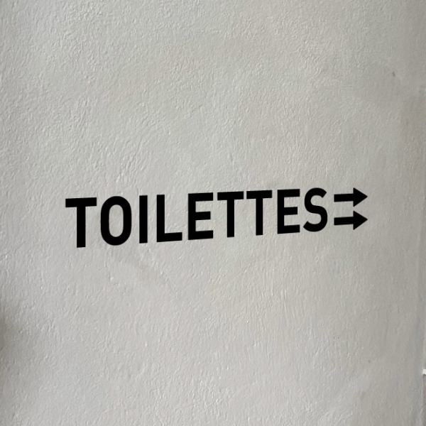 Adhésif Toilettes direction
