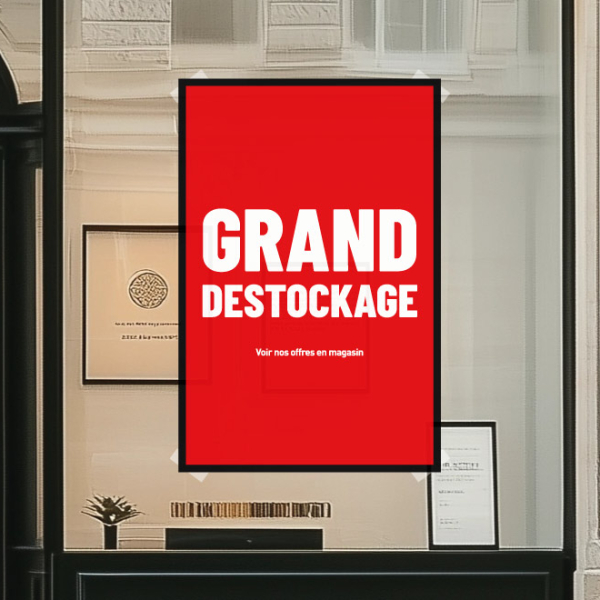 Grand Destockage affiche rouge