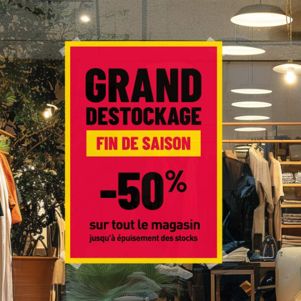 Grand Destockage Affiche Personnalisable