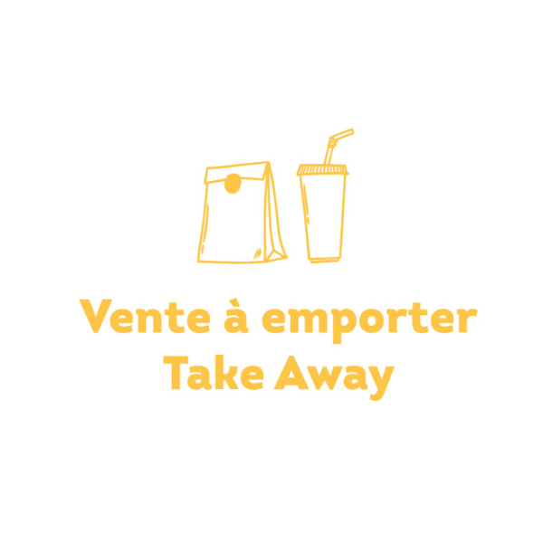 Lettrage adhésif Vente à emporter