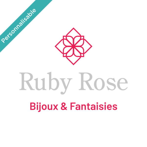 Sticker logo géométrique floral