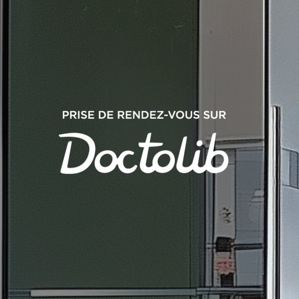 Autocollant vitrine sticker Doctolib MESA41