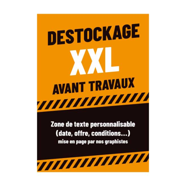 Affiche DESTOCKAGE XXL perso AF230