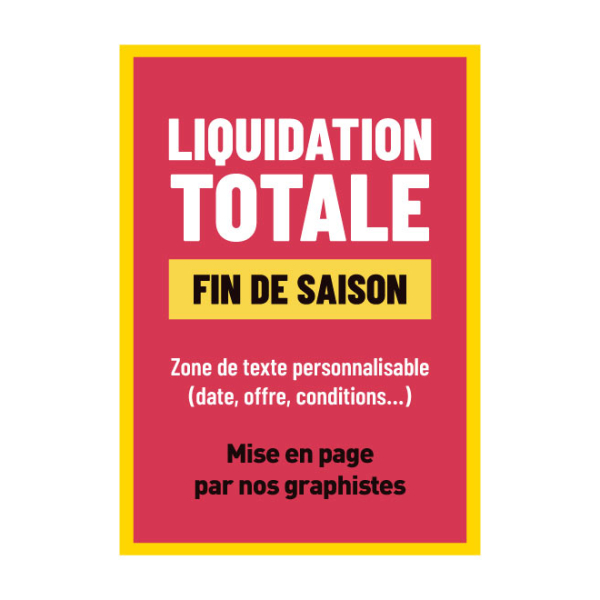 Liquidation totale Affiche fin de saison AF228