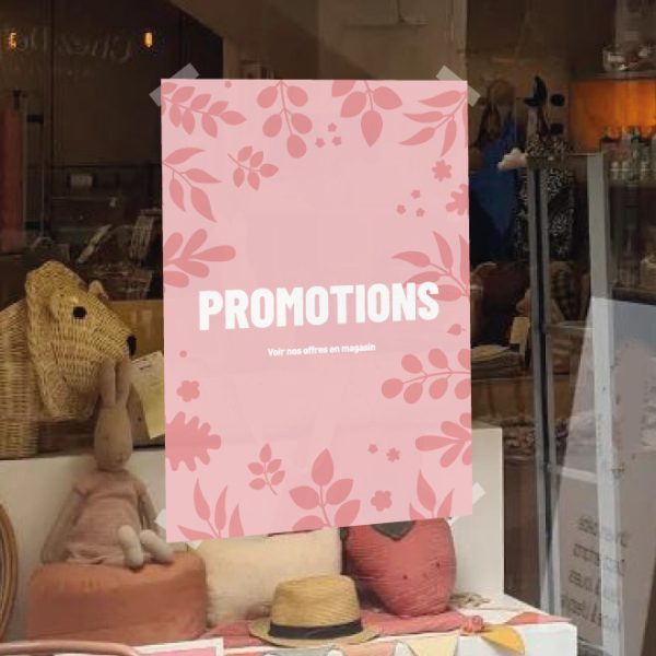 Affiche papier promotions fleurs AF232