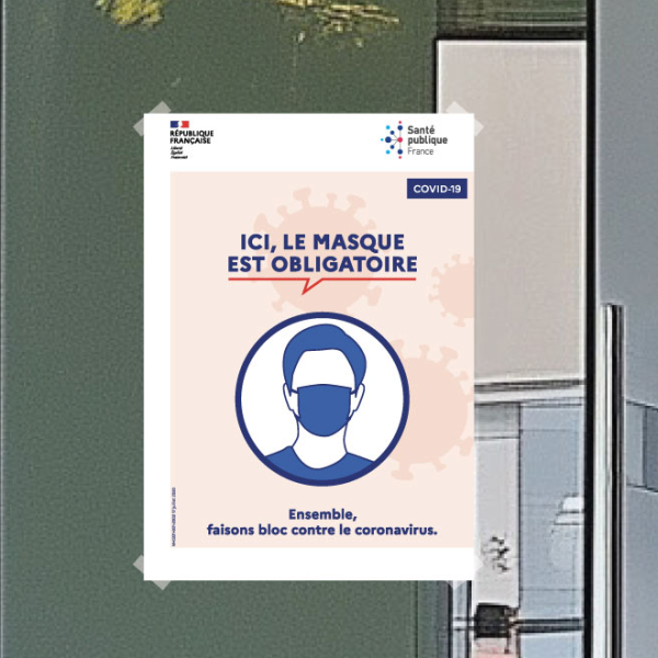Affiche masque obligatoire MESA44
