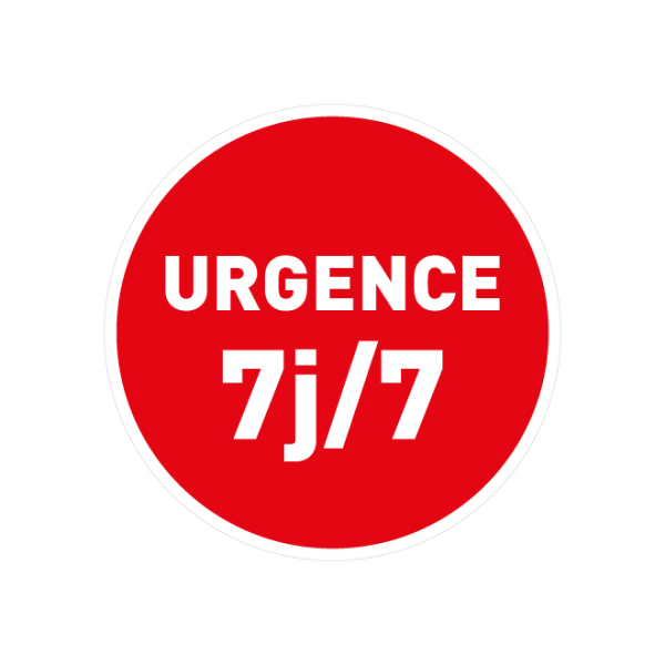 Sticker signalétique urgence 7jsur7 SI055