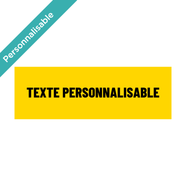 Sticker jaune ou rouge texte perso PE005