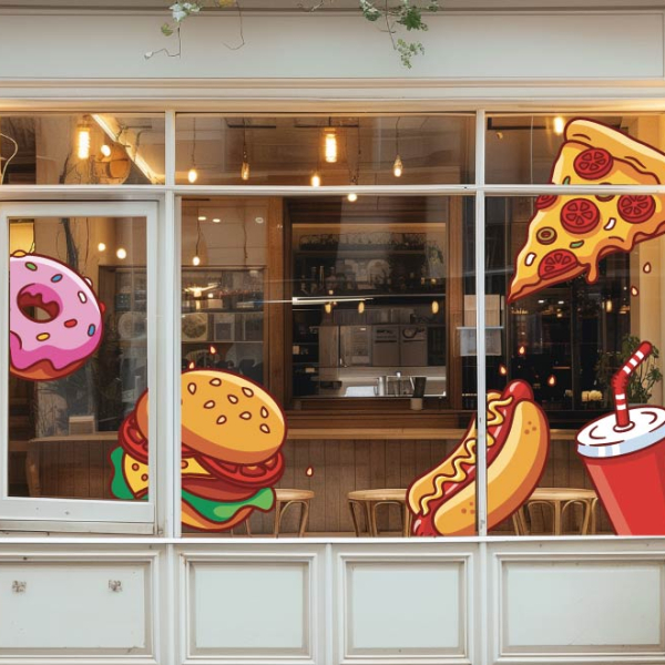 Planche de stickers Snack Fast food DECO30